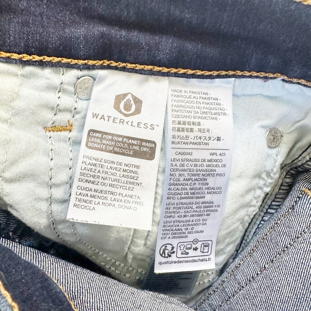 Levi's 724 High Rise Straight Jeans Women's 28 Dark Wash Stretch WaterLess - Picture 5 of 7